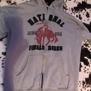 Gray National Finals Rodeo Men's Hoodie